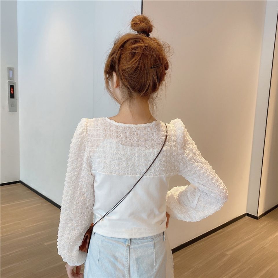 Áo kiểu nữ dài tay dáng rộng thời trang Hàn Quốc ngọt ngào