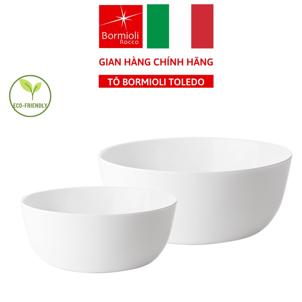 Tô salad sứ thủy tinh cao cấp Bormioli Toledo - Hàng chính hãng, nhập khẩu tại Ý (hình thật)