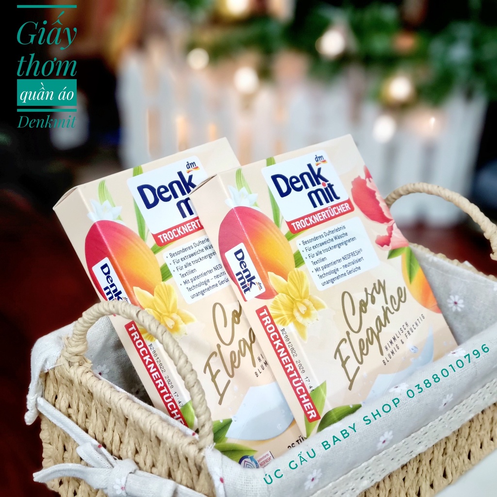 Giấy thơm quần áo Denkmit Đức 36 tờ