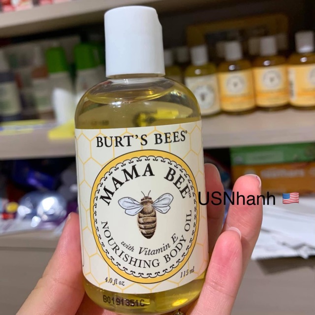 Dầu massage dưỡng ẩm ngăn ngừa rạn cho mẹ bầu Burt's Bees Mama Bee Nourishing Body Oil
