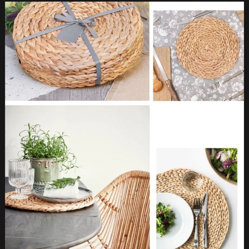 Thảm lục bình size 37cm trang trí, phụ kiện chụp ảnh decor đẹp, cói