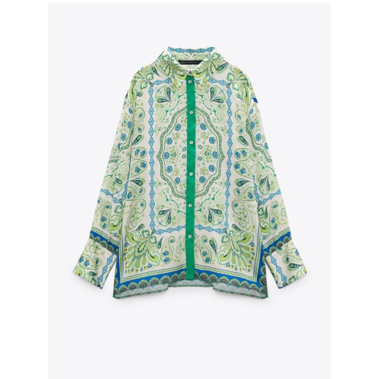 Zara Áo Sơ Mi Tay Dài In Họa Tiết Thời Trang Mùa Hè Dành Cho Nữ 22 7516252