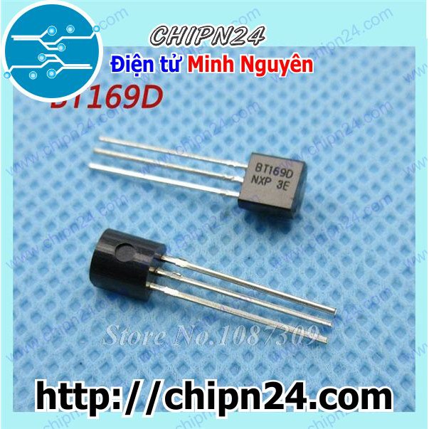 [10 CON] Triac SCR BT169 TO-92 0.8A 400V (BT169D)