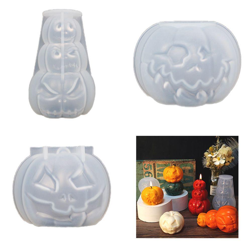 Khuôn Làm Xà Phòng Hình Bí Ngô 3D Trang Trí Halloween