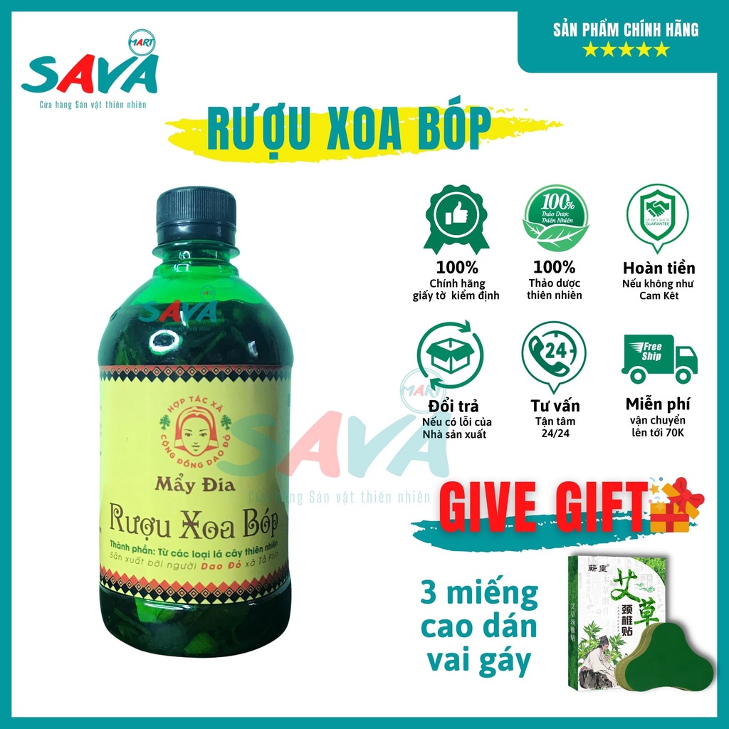 Rượu xoa bóp thảo dược người Dao Đỏ Sapa tốt cho cơ khớp