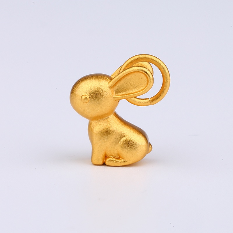 Mặt Dây Chuyền Hình Thỏ / Mặt Trăng / Mặt Trời Màu Vàng Kim Không Gây Dị Ứng Chống Oxy Hóa diy