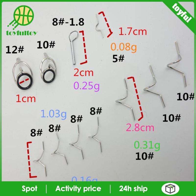 Set 11 Phụ Kiện Vòng Gắn Cần Câu Cá 4-6WT DIY