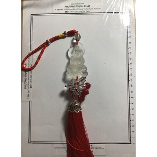 Dây treo xe hơi / ô tô Phật Quan Âm trong suốt