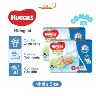 Combo 2 bịch Miếng Lót Sơ Sinh Huggies Newborn 2 cho bé 4-7kg 60 miếng