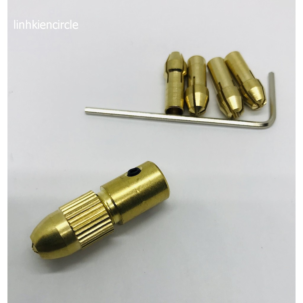 Bộ đầu kẹp mũi khoan mini trục 2.0mm 2.3mm 3.17mm chế máy khoan máy mài mini - LK0069
