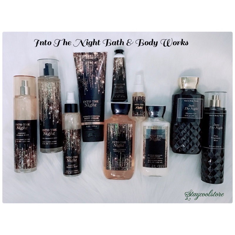 INTO THE NIGHT- Bộ chăm sóc toàn thân Xịt thơm Sữa tắm Dưỡng thể Kem tay Bath & Body Works