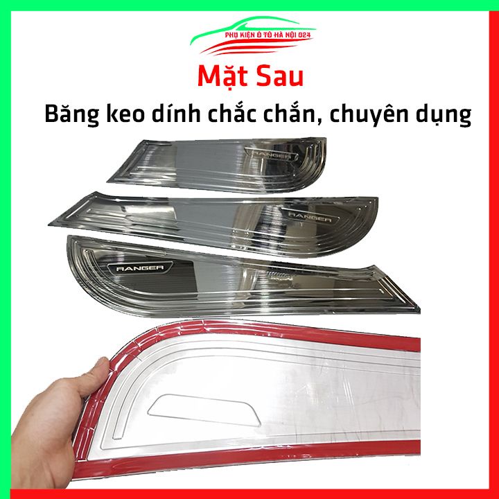 Bộ ốp tapli Ranger 2016-2021 vân Titan chống xước va đập khi mở cửa và làm đẹp xe