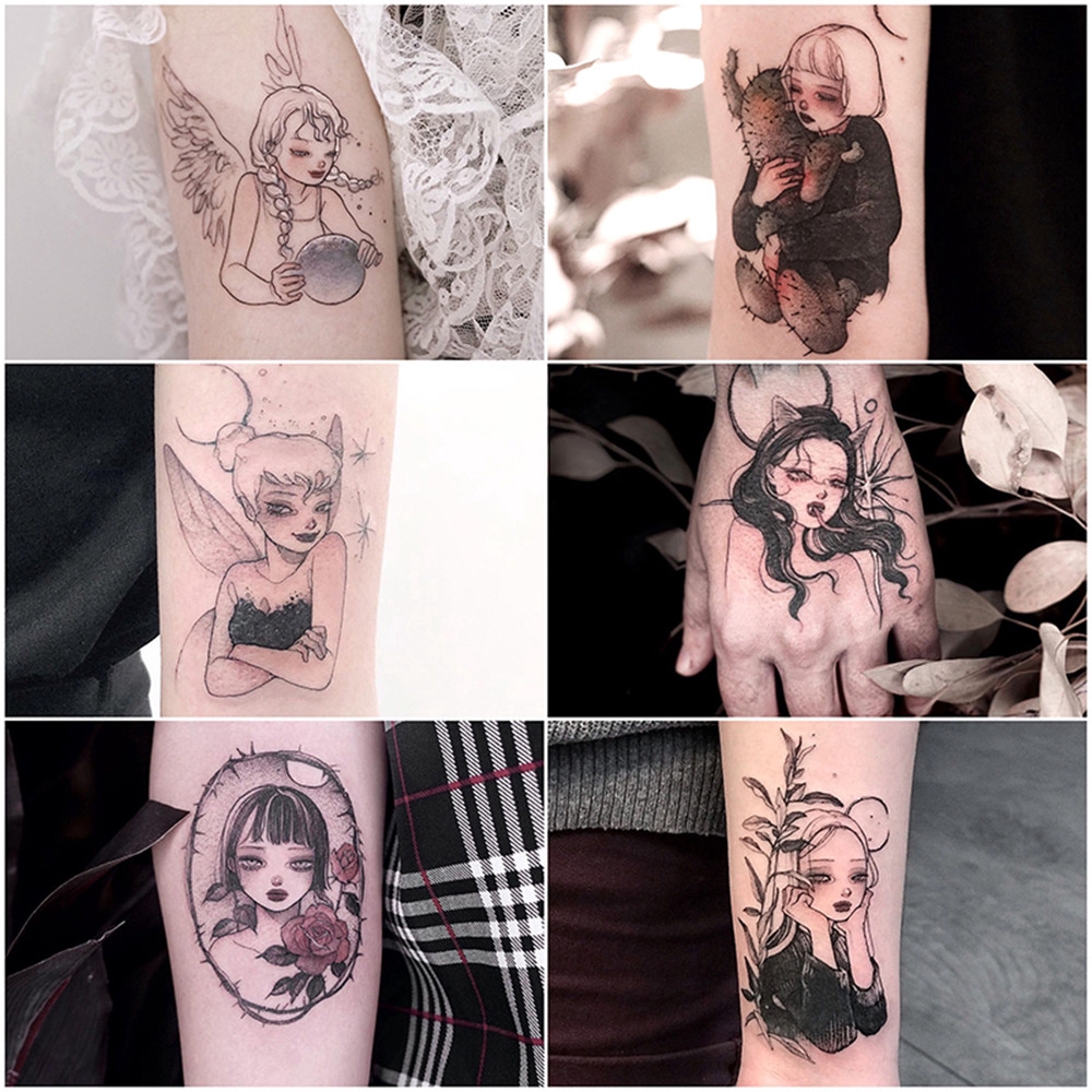 30 Nhãn dán giả xăm chống thấm nước xinh xắn cho nữ