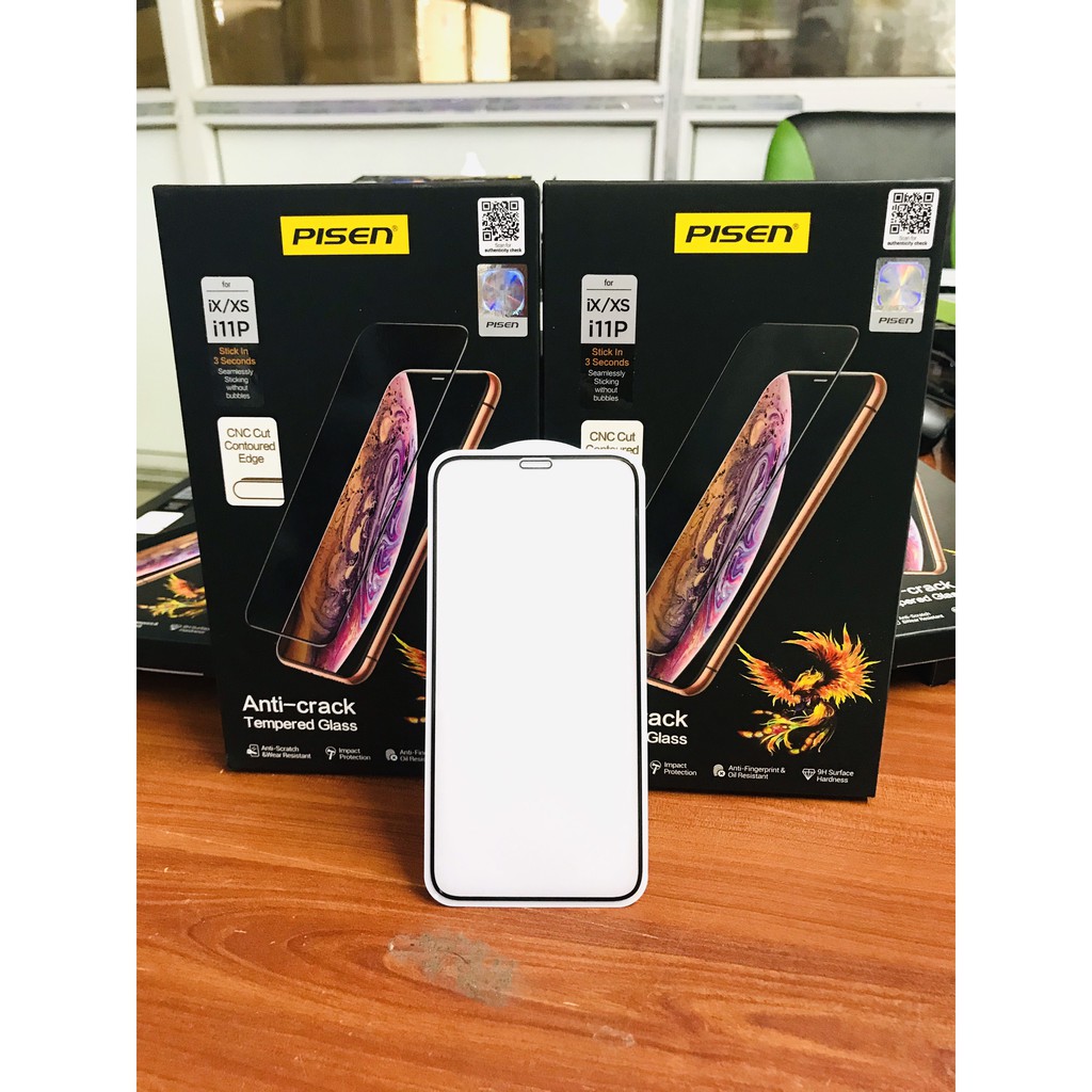Tấm dán cường lực Pisen HD Anti-Spy  Chống soi - Hàng Chính Hãng
