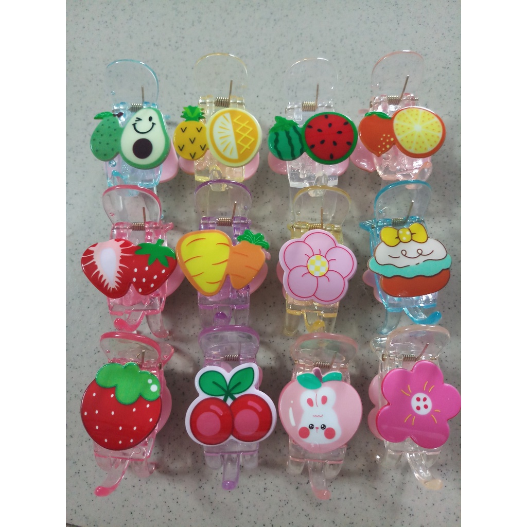 Kẹp càng cua 3 răng hình trái cây, hoa lá siêu cute - món quá ý nghĩa cho bé gái
