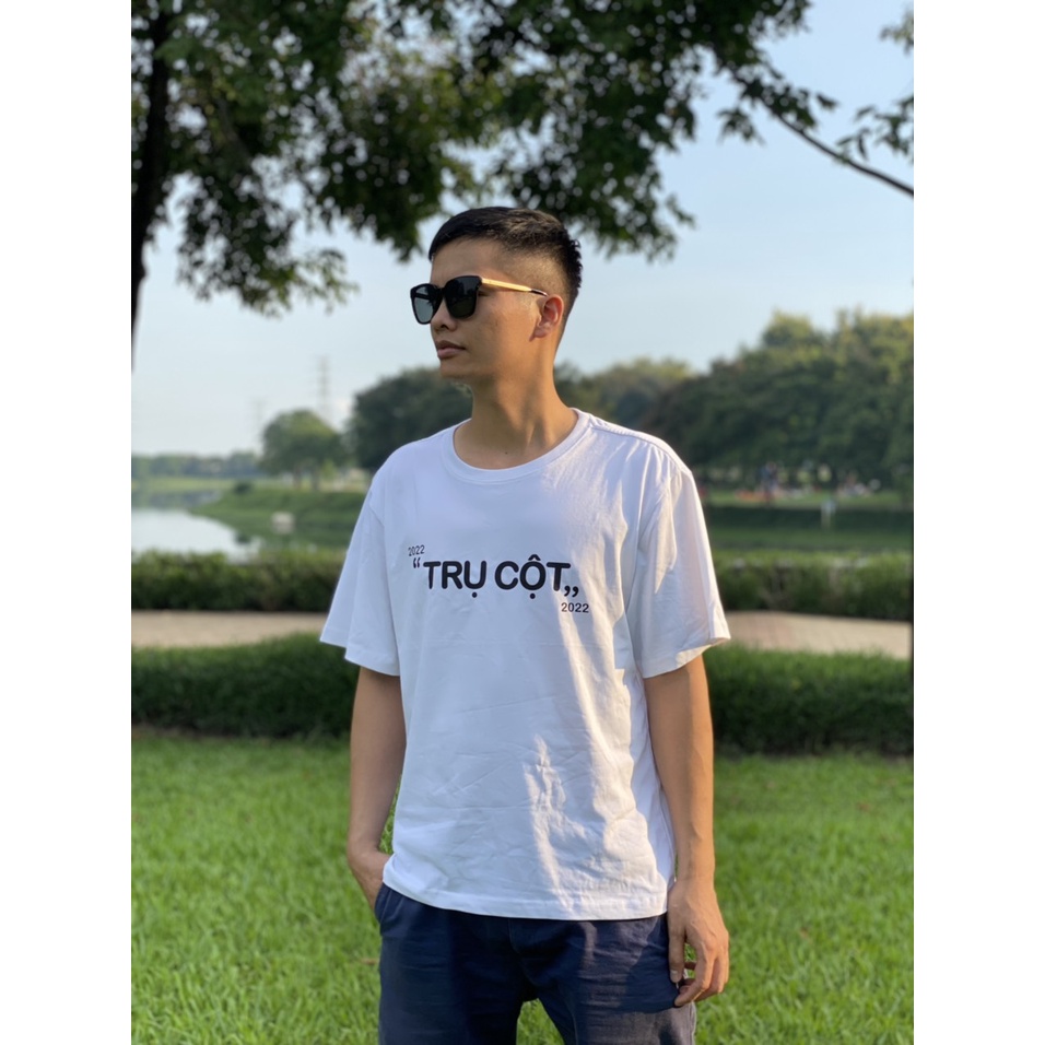 Áo thun phông nam nữ áo phông đôi in chữ TRỤ CỘT NÓC NHÀ HANOVA chất liệu cotton mát mẻ