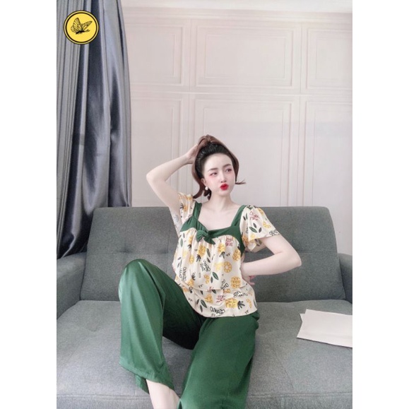 Bộ lụa latin cánh tiên hoạ tiết xinh xắn | BigBuy360 - bigbuy360.vn