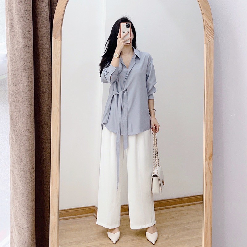 [Mã WASKT304 giảm 15% tối đa 30K đơn 99K] ( Ảnh thật ) A0436 Sơ mi dây buộc kittin | BigBuy360 - bigbuy360.vn