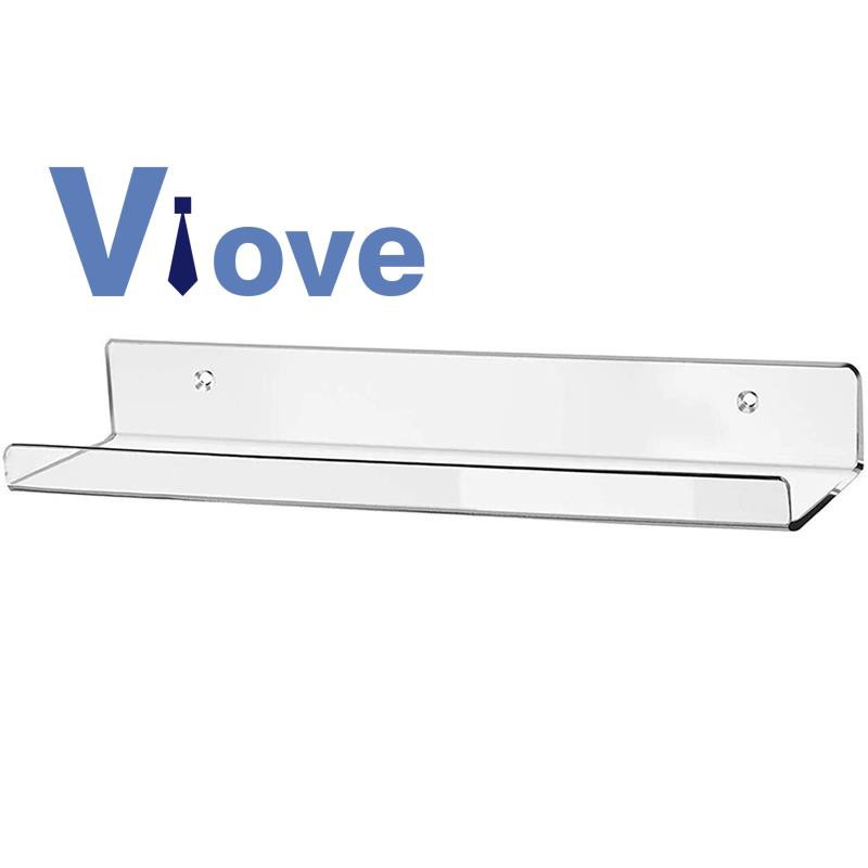 15 inch Clear Acrylic Floating Wall Ledge Shelf, Wall Mounted