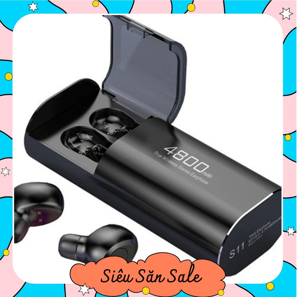 Tai nghe Bluetooth Không Dây Nhét Tai Kiêm Sạc Dự Phòng Amoi S11 TWS Nâng Cấp Hơn i7, i9, i12, F9, F9 Pro jupiter_shop01 | BigBuy360 - bigbuy360.vn
