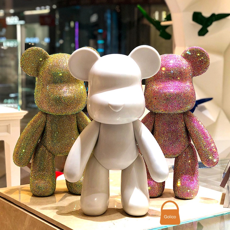 Gấu đính đá - Bearbrick series size 23, cao cấp thời thượng handmade siêu xinh cho bé và mọi lứa tuổi nhiều màu