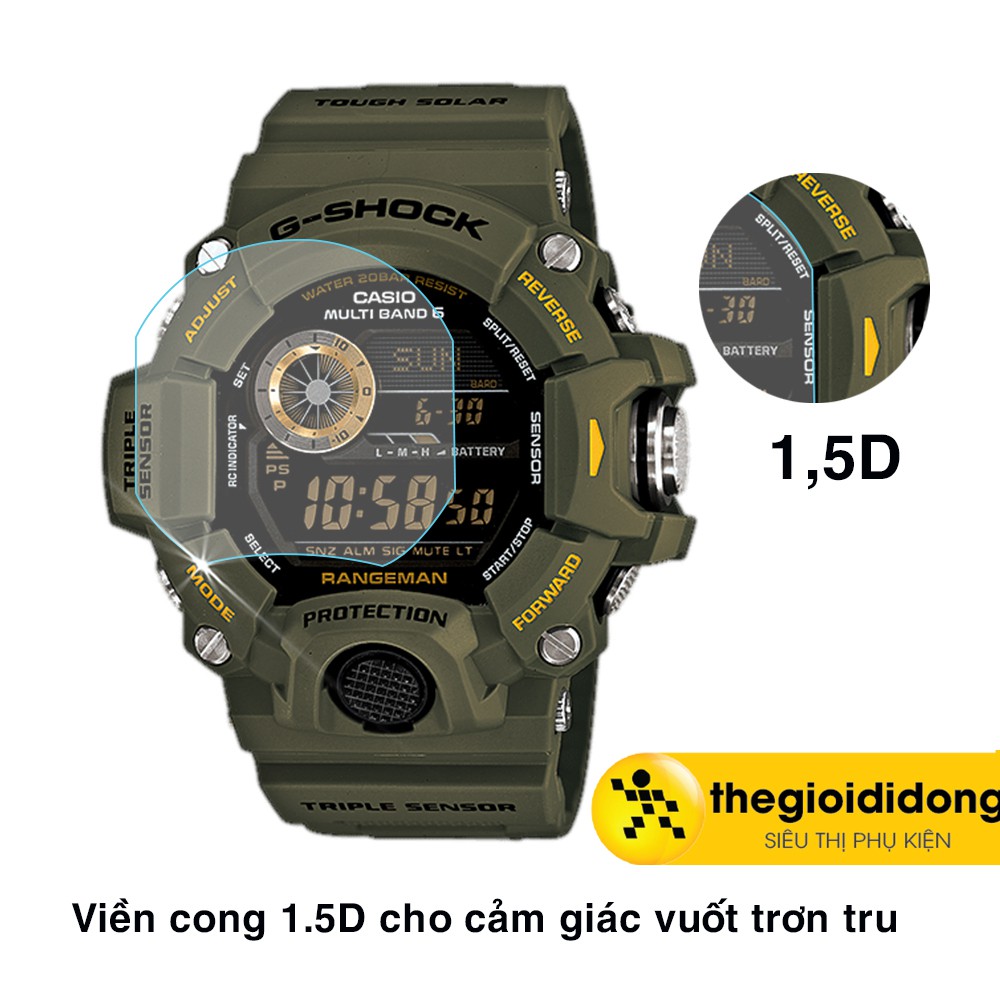 Cường lực đồng hồ Casio GW-9400-3CR độ cứng 7H chống trầy xước – Dán màn hình đồng hồ casio