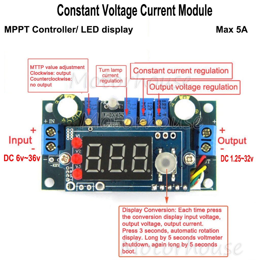 Mạch Sạc MPPT -  Mạch Điều Khiển Năng Lượng Mặt Trời MPPT 5A