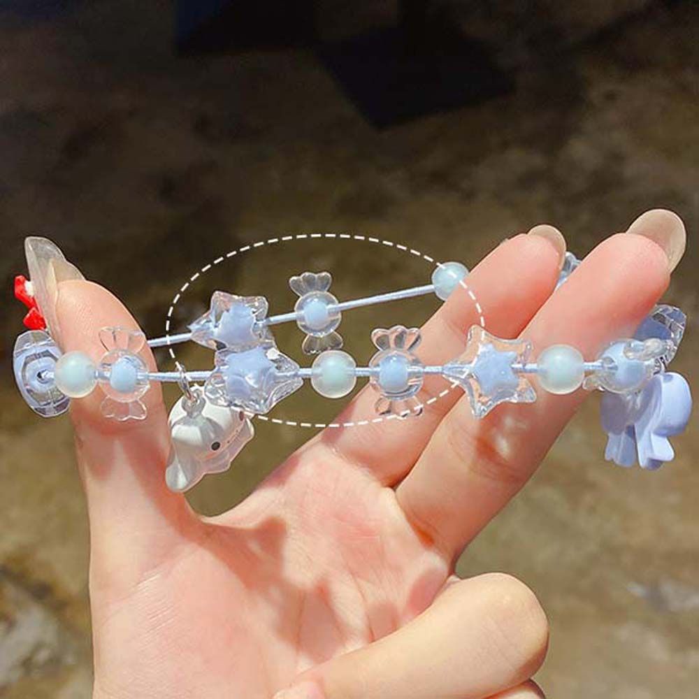 Vòng tay chuỗi hạt co giãn đính chú chó tai to dễ thương thời trang