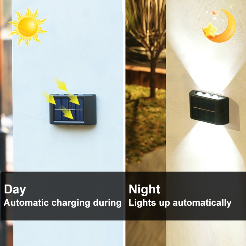 Đèn LED 6 Bóng 8 Bóng 10 Bóng Sử Dụng Năng Lượng Mặt Trời Chống Thấm Nước Trang Trí Sân Vườn Ngoài Trời