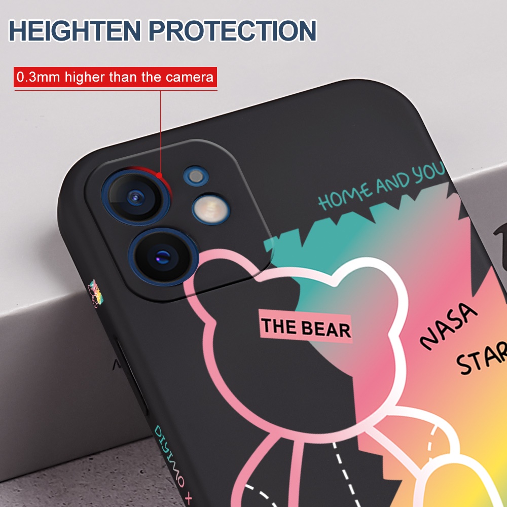 Ốp Điện Thoại Silicon Dẻo In Hình Gấu Cho iPhone 11 Pro Max XR X XS Max iPhone 7 Plus 8 Plus 6 6S Plus iPhone 12 13 Pro Max 13