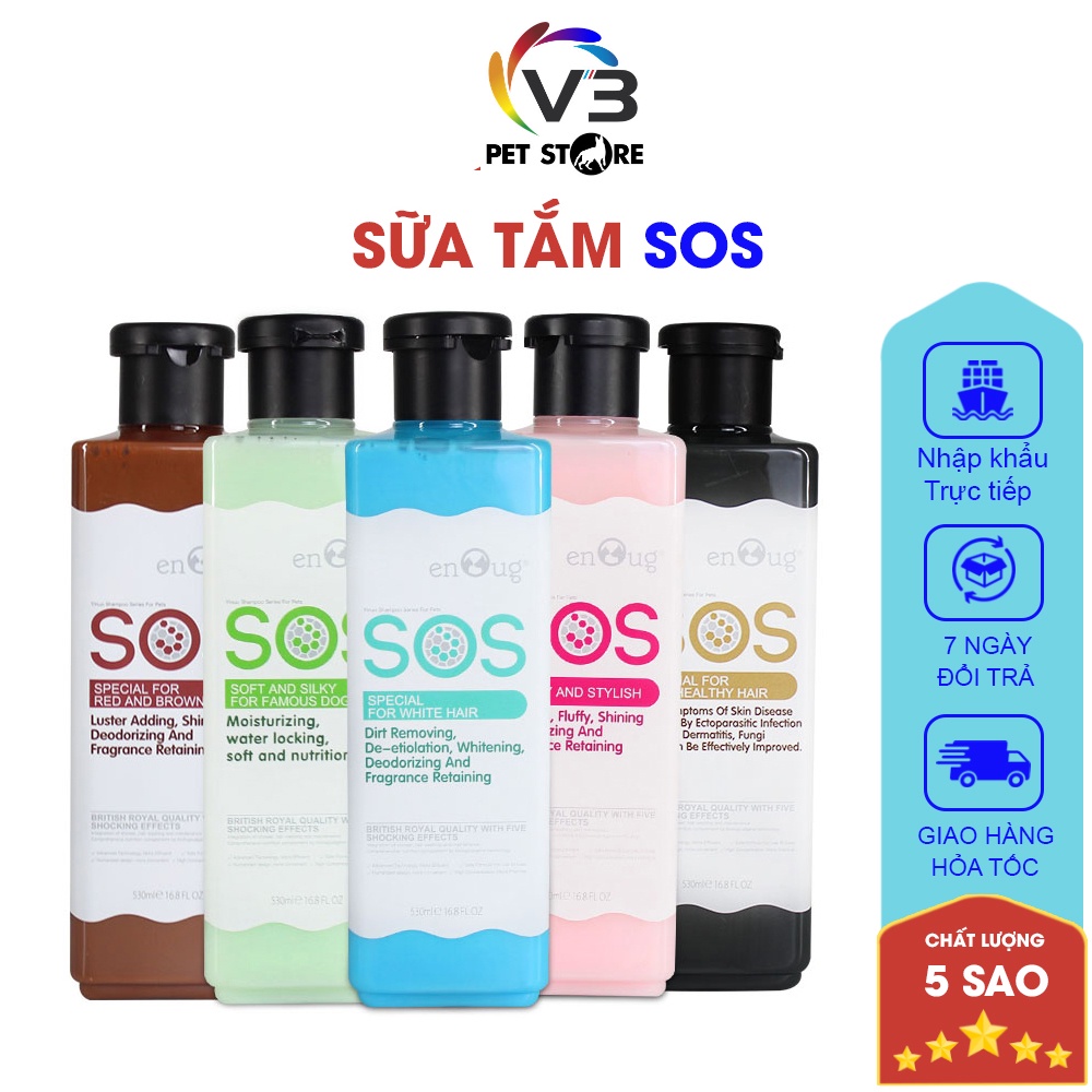 Sữa Tắm SOS, Sữa Tắm Chó Mèo Hàng Nhập Khẩu.