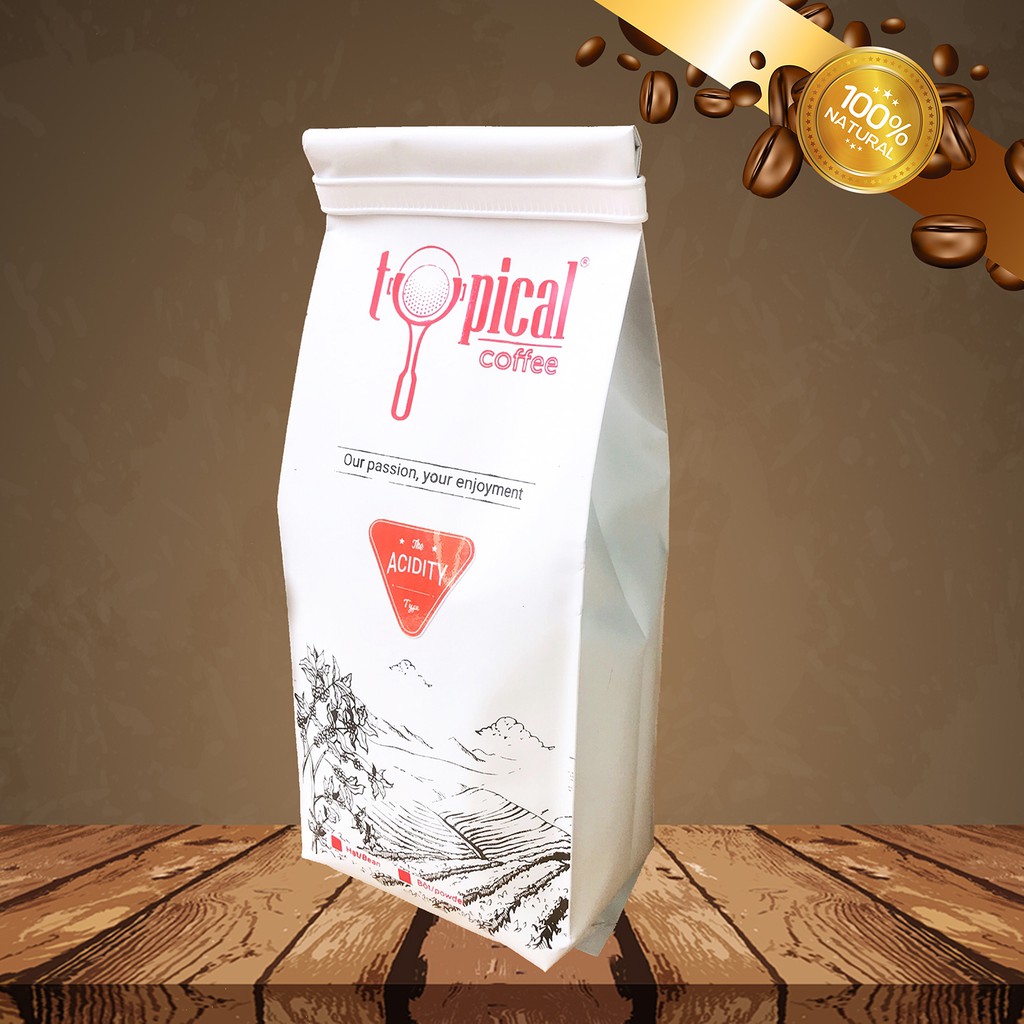 Cà Phê Nguyên Chất Hạt Acidity Cầu Đất 250g - Cafe Sạch Rang Mộc