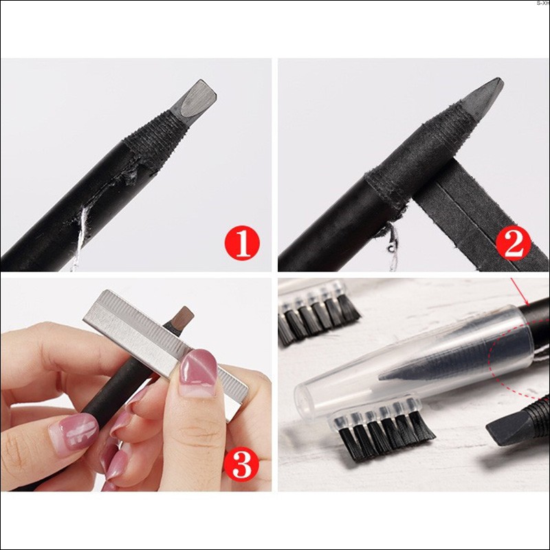 Chì xé kẻ mày cao cấp Haozhuang Make Up Milano Eyebrow Pencil siêu mịn bền màu SX | BigBuy360 - bigbuy360.vn