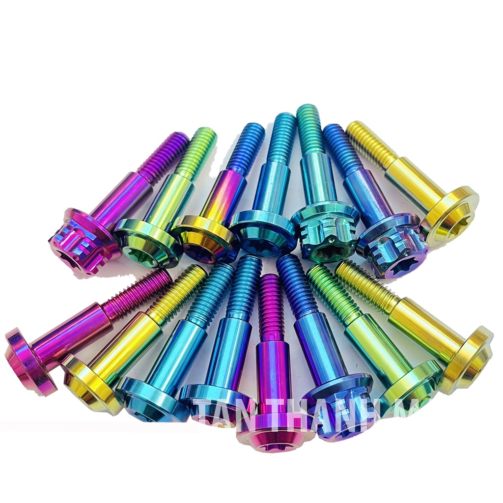 Ốc Titan Gr5 Gắn Tay Thắng Zin Xe Số Xe Côn Màu Điện Phân cao Cấp Mẫu Đầu Dù,Đầu Probolt PTTT