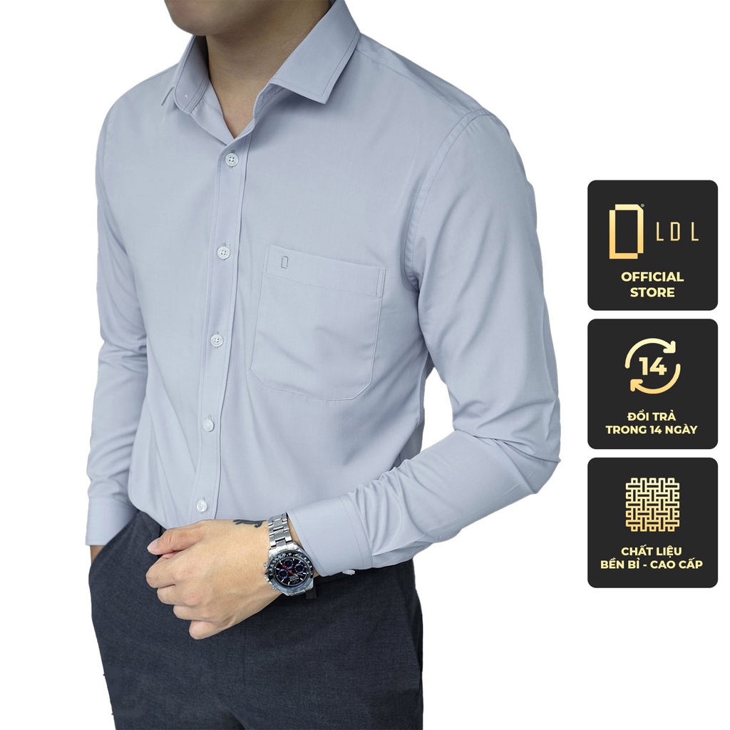 Áo sơ mi nam dài tay trơn phong cách hàn quốc chất liệu bamboo hạn chế nhăn nhàu, thấm hút mồ hôi nhiều màu LDL - LT