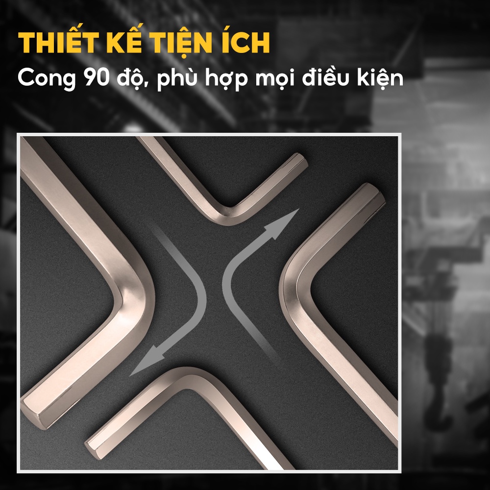 Bộ Khóa Lục Giác 8 hoặc 9 Cây Đầu Bằng từ 1.5/2/2.5/3/3.5/4/5/6mm Deli DL230008 Chính Hãng Nhập Khẩu