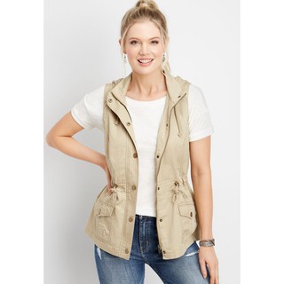 Áo khoác cộc tay beige