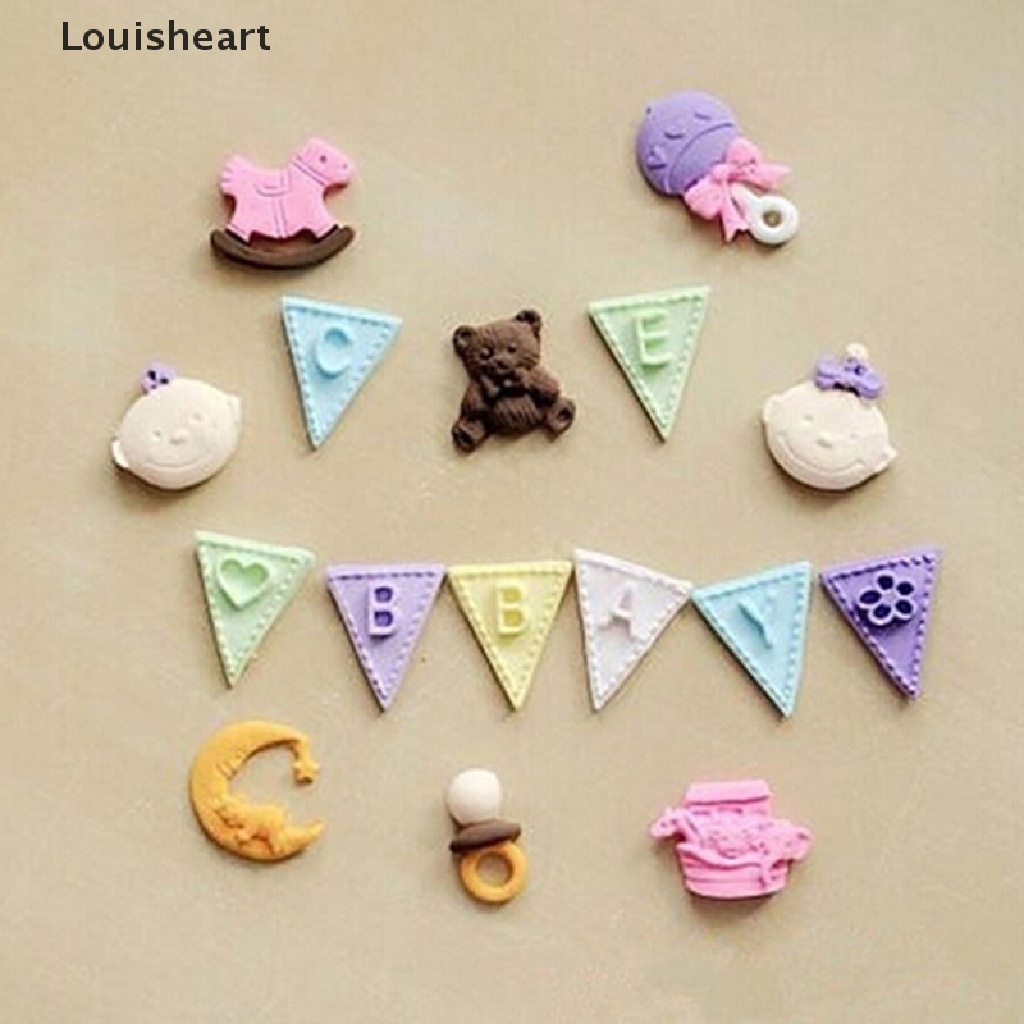 Khuôn Silicon Làm Bánh 26 Chữ Cái Hình Lá Cờ Louisheart