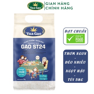 Gạo ST24 - Chính Hãng Vua Gạo - Túi 5kg Cam kết date mới