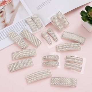 Kẹp tóc ngọc trai bản lớn