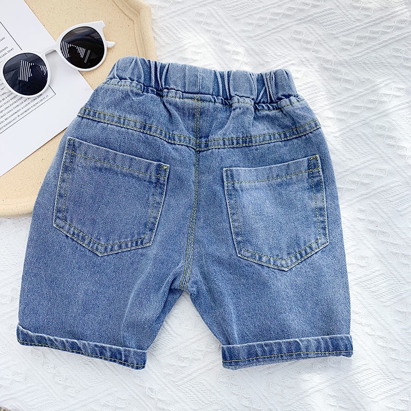 Quần Short Jean Thiết Kế Mỏng Kiểu Dáng Đơn Giản Năng Động Thời Trang Mùa Hè Theo Phong Cách Hàn Quốc Cho Bé Trai 2023
