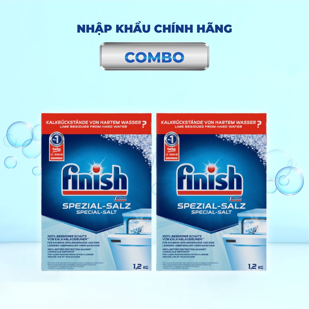 Combo 2 hộp muối chất tẩy rửa Finish
