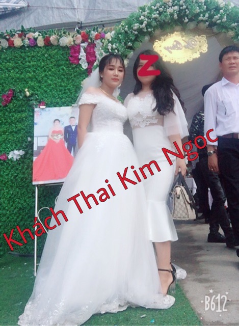 Đầm dự tiệc đuôi cá tay loe sang trọng ẢNH THẬT | BigBuy360 - bigbuy360.vn