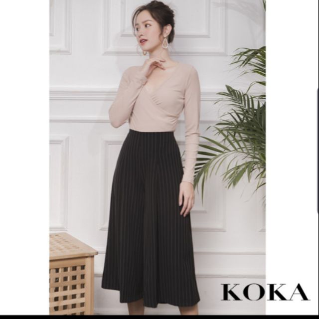 Quầnculottes ly trước kẻ KOKA