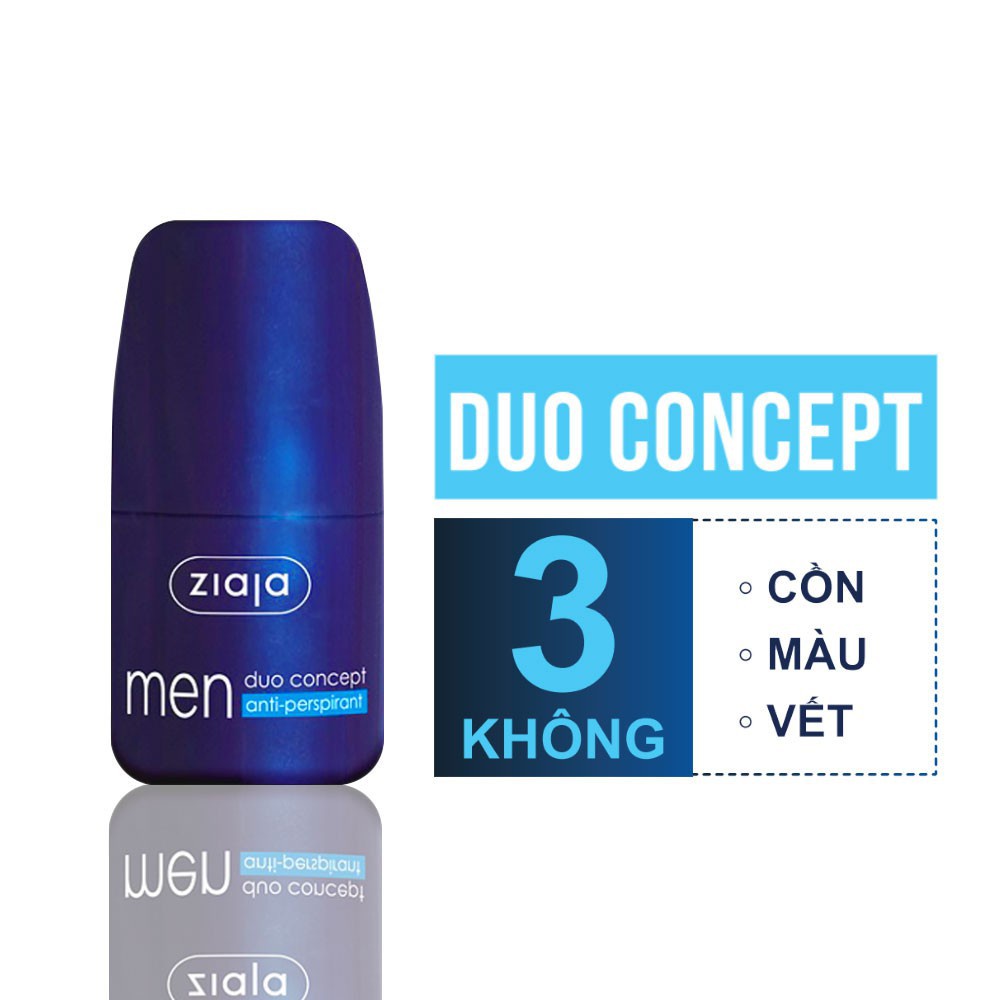 Lăn khử mùi dành cho Nam Ziaja Men Duo Concept Antiperspirant 60ml