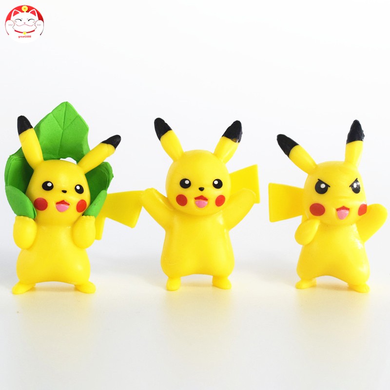 Bộ 6 Mô Hình Pikachu Trang Trí Tiểu Cảnh