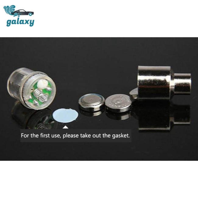 2Pcs/Set Bike Car Motorcycle Wheel LED Light, Tire Tyre Valve Cap Spoke Neon LED Flash Light - to