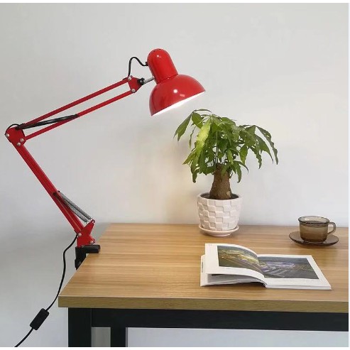 Đèn kẹp bàn chao 15.5cm Đen TẶNG bóng LED