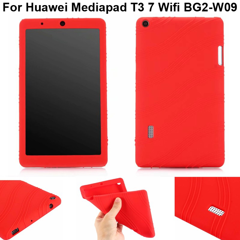 Silicone case for Huawei MediaPad T3 7 Wifi Ốp lưng BG2-W09 shock proof Cover Vỏ bảo vệ