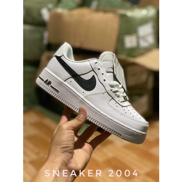 Nike af1 móc đen hàng da 11 . Giày nike trắng móc đen sneaker nam nữ kèm hộp